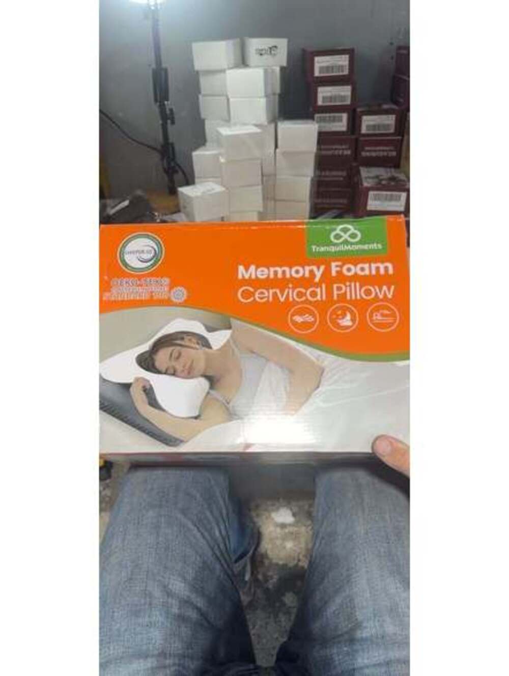 TranquilMoments Memory Foam Cervical Pillow